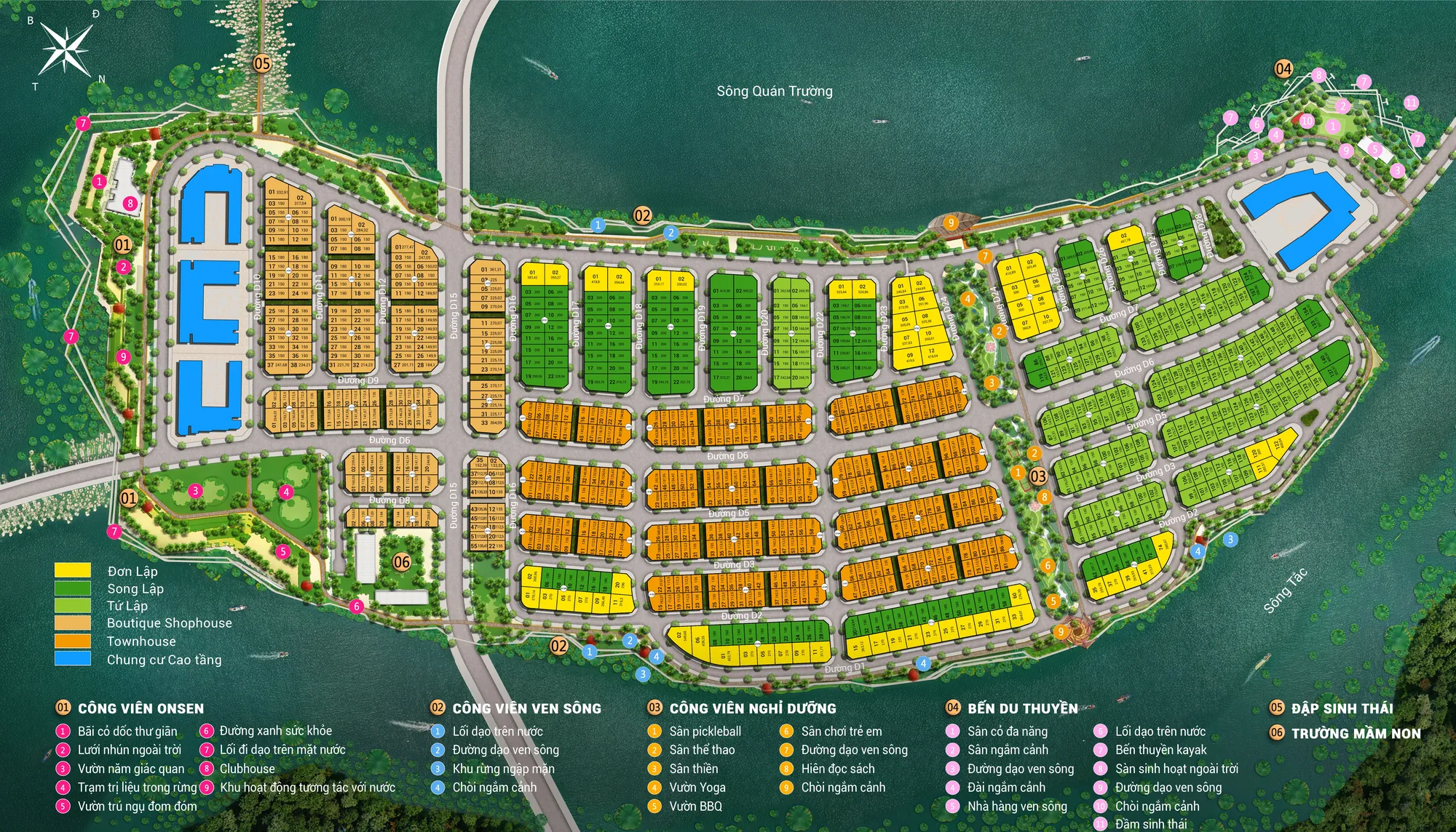 Mặt bằng phân lô thấp tầng Đảo Nam Charmora City