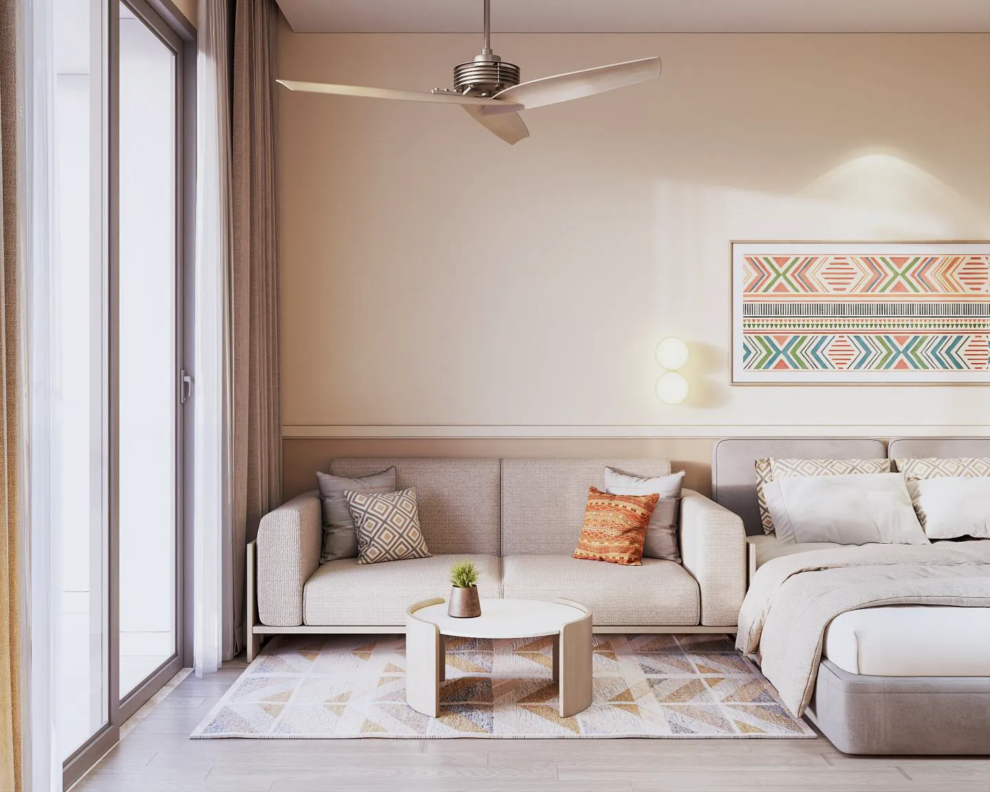 Nội thất căn hộ mẫu Studio The Onsen Charmora City