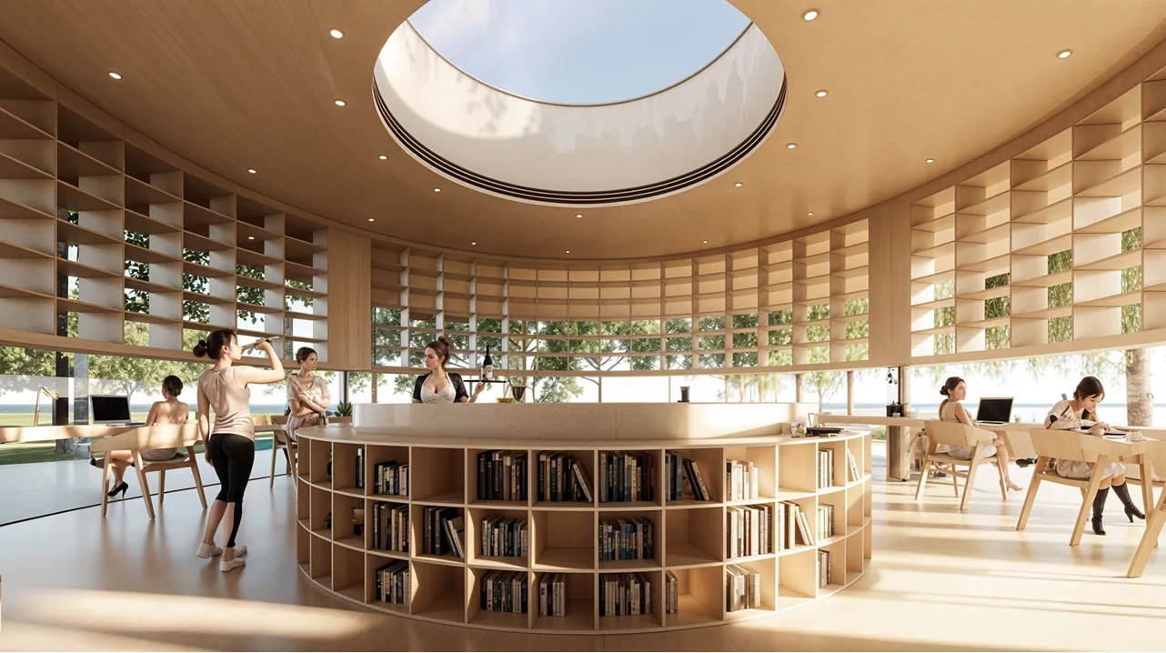 Clubhouse onsen khoáng nóng trong Charmora City